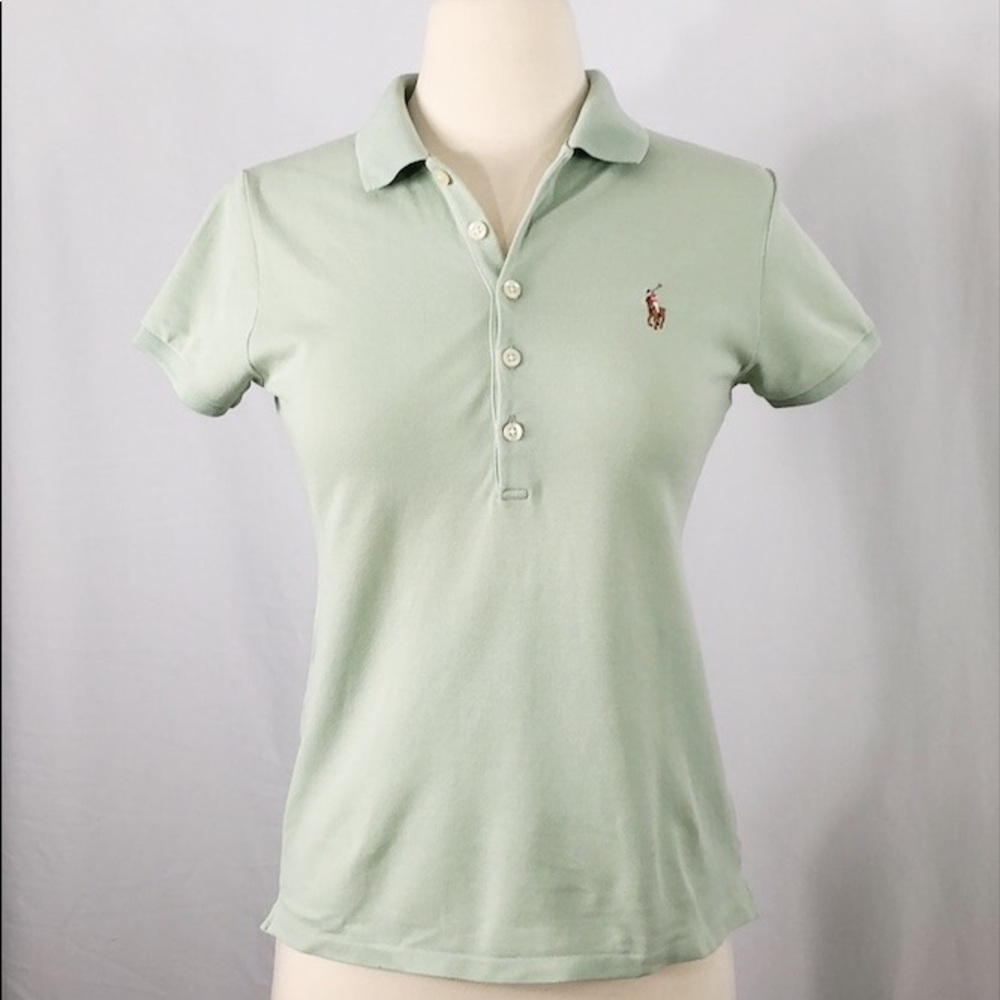 Ralph Lauren Mint Green Short Sleeved Polo Small